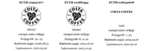 Costa Coffee védjegyek