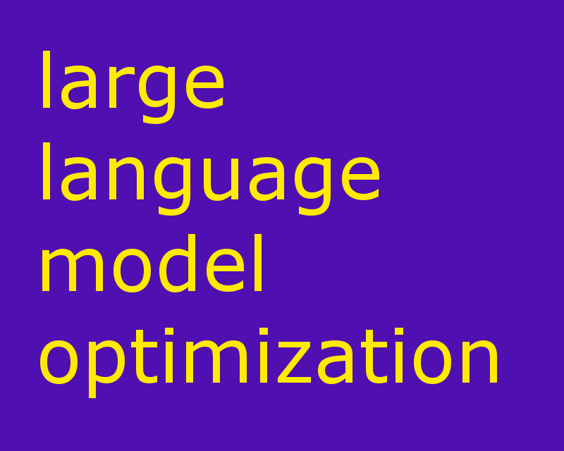 large language model optimization