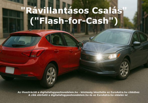 A megtévesztésen alapuló, szándékos közlekedési balesetokozás "Rávillantásos Csalás" ("Flash-for-Cash") bűnelkövetői modellje